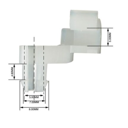 Panel Clip Right Hand(Rod)5mm(10) White