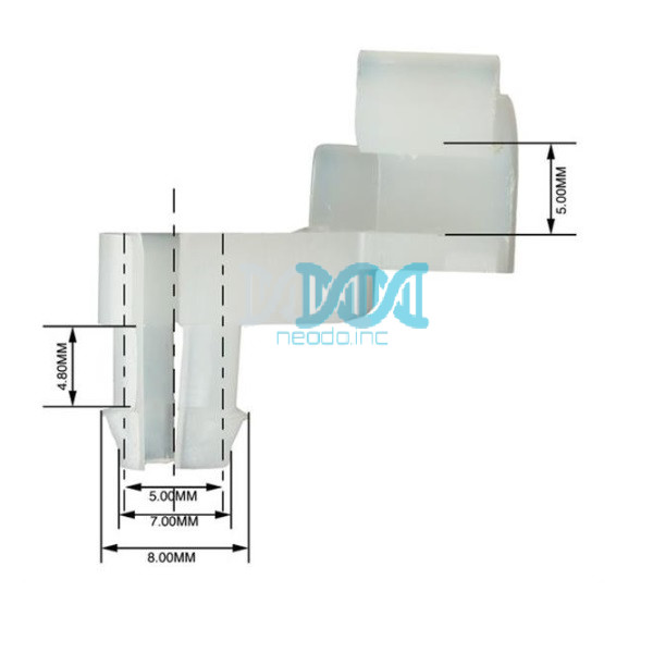Panel Clip Right Hand(Rod)5mm(10) White