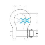 Euro Bow Shackle 12mm 316 Stainless Steel