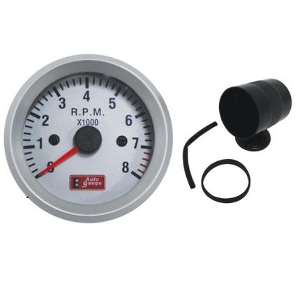 Auto Gauge 2 Tachometer Silver/Silver