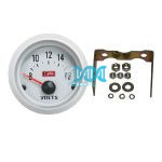 Auto Gauge 52mm Voltage Gauge Silver/Silver