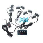 Grill Mount 12 Volt LED Strobe Warning Lamp Kit - Clear