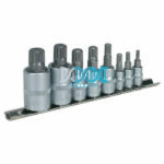 Chrome Vanadium Splined Bit Socket Set – 8 Piece