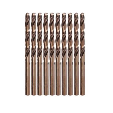 Hoteche Professional High Speed Steel Twist Drill Bit with M2 Straight Shank – 10 Piece
