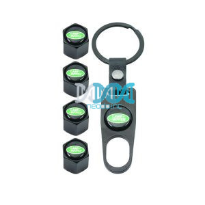 Valve Caps Set With Key Ring Landrover