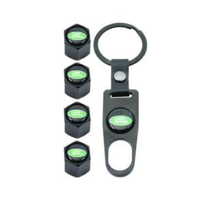 Valve Caps Set With Key Ring Landrover