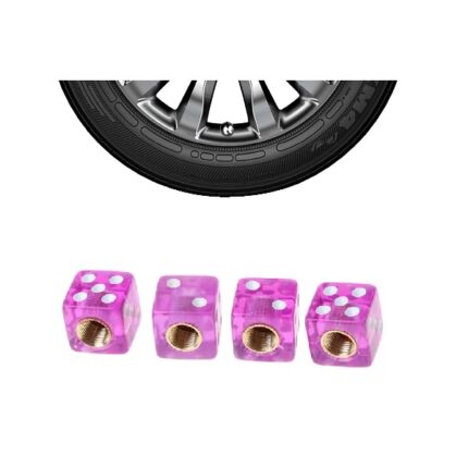 Valve Cap Set Dice 4 Piece - Purple