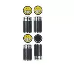 Valve Cap 4 Piece Proud Face Carbon