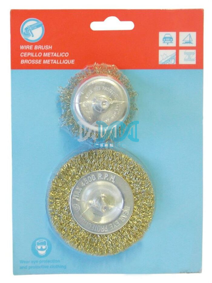 Wire Brush 2 Piece 23 Assorted With Shaft