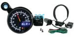 3 3/4 Tachometer Black Face With Shift Lig