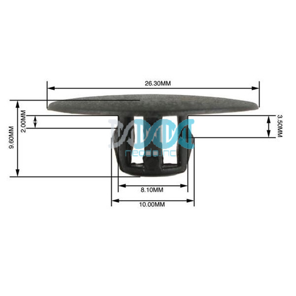 Panel Clips Blanks 8.1-10mm (50)