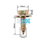 Panel Screws With Washers 6mm(100 pieces)