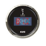 Kus Digital Water Temperature Gauge - 52mm - Black Face With Silver Bezel