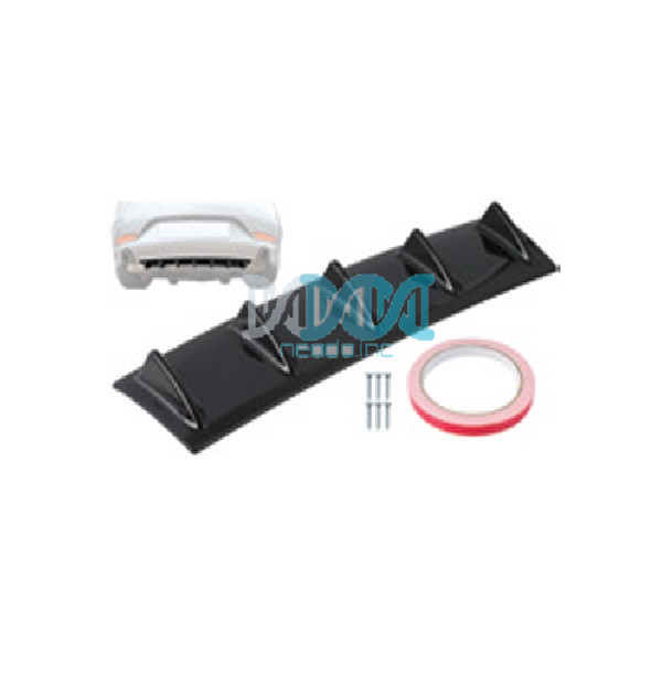 Rear Lower Bumper Lip Spoiler 5Fins 585mm Black Universal