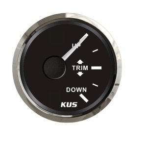 Trim Gauge 52mm Black Face With Stainless Steel