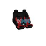 9Pce Seat Covers Skini Red/Black