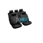 9Pce Seat Covers Grid White/Black