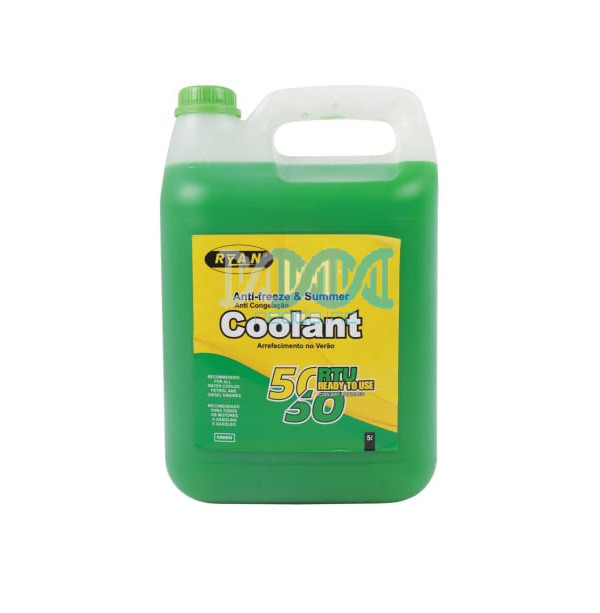 Ryan Anti-Freeze And Summer Coolant – Rtu – Green – 5 Litre