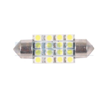 Led Globe Festoon 12-24V 16 Leds 10 x 36mm - Led Chip 4014 Base SV8.5Led Globe Festoon 12-24V 16 Leds 10 x 36mm - Led Chip 4014 Base SV8.5