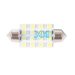 Led Globe Festoon 12-24V 16 Leds 10 x 41mm - Led Chip 4014 Base SV8.5