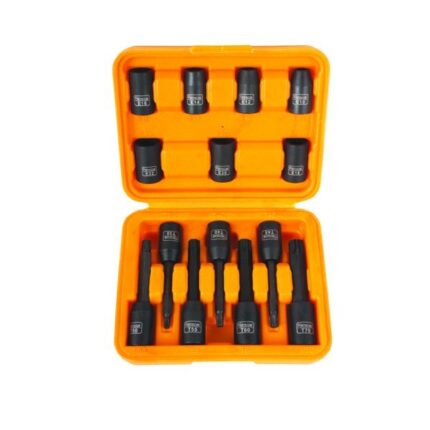 Hoteche 1/2 Inch Drive E-Socket And Torx Bit Set – 14 Pieces