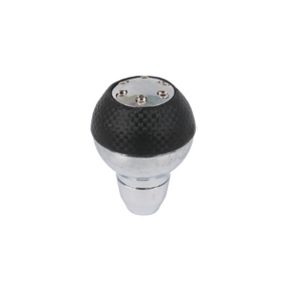 Black/Silver Round Gear Knob With Holes
