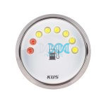 52mm LED Fuel Level Gauge White Face With Stainless Steel Ring