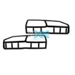 Black Tail Lamp Cover For HiAce 2019