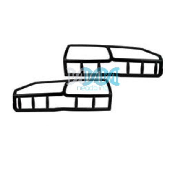 Black Tail Lamp Cover For HiAce 2019-