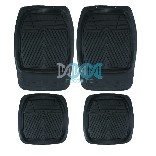 4X4 Mat Set Black 4Pcs Pvc