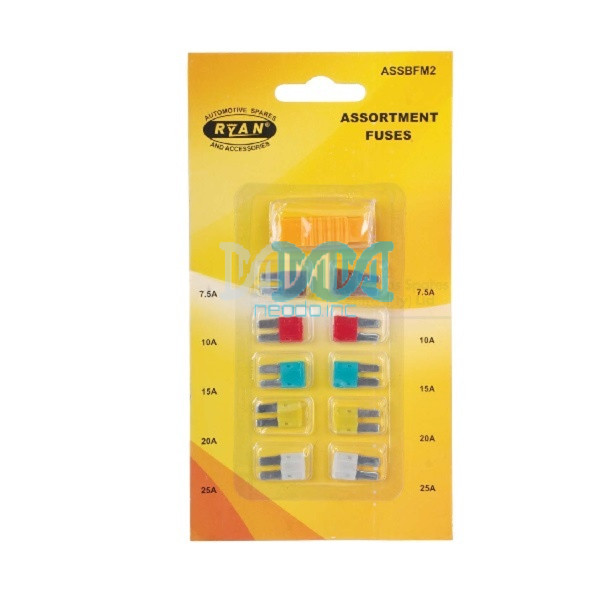 NEO-16182 Ryan Plug in Fuse Set 10 Pieces With Carded Tool