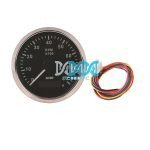Tacho Meter 8000RKpm 85mm Black Face With Stainless Steel - KUS