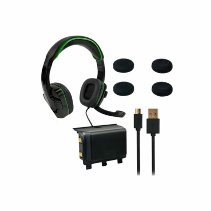 Sparkfox Xbox-One Headset|High-Capacity Battery|3M Braided Cable|Thumb Grip Core Gamer Combo