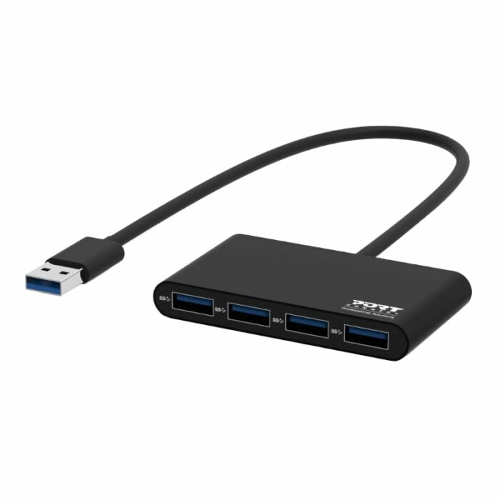 Port Usb3.0 To 4 X Usb3.0 5Gbps 4 Port Hub – Black