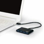 Port Usb3.0 To 4 X Usb3.0 5Gbps 4 Port Hub – Black
