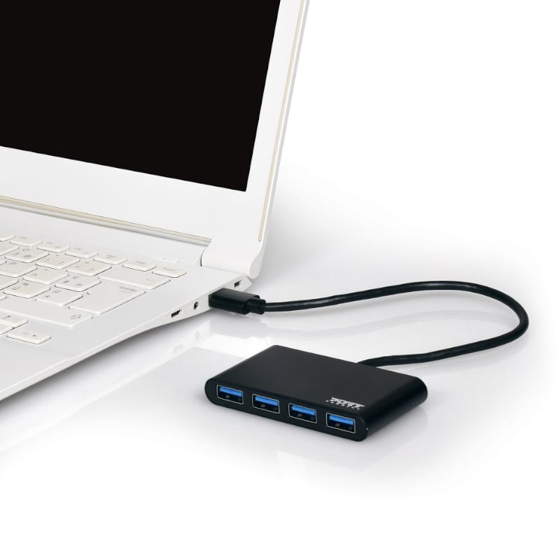 Port Usb3.0 To 4 X Usb3.0 5Gbps 4 Port Hub – Black