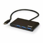 Port Usb Type-C To 3 X Usb3.0 And 1 X Type-C Pd 30Cm 4 Port Hub – Black