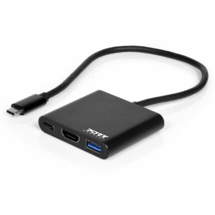 Port Usb Type-C To 1 X HDMI|1 X Usb3.0|1 X Type-C 60W Pd Dock – Black