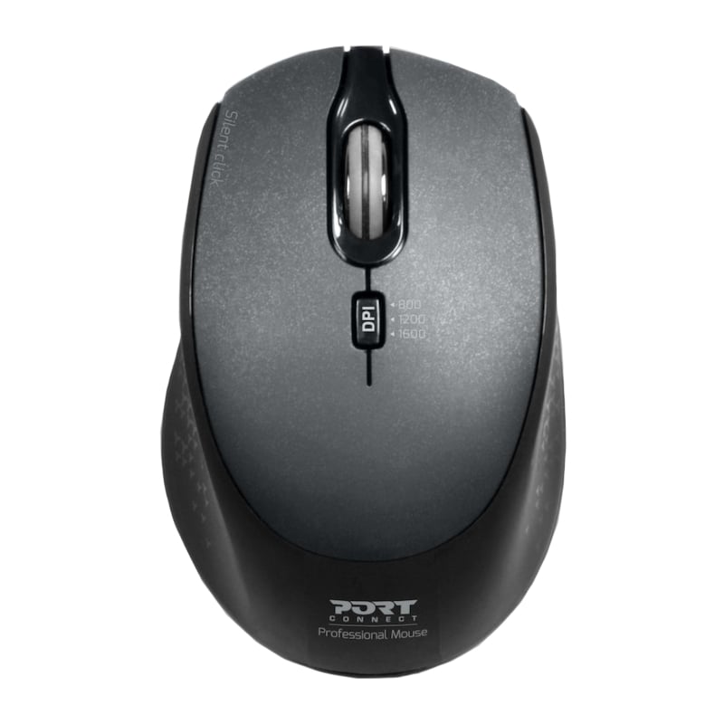 Port Wireless Silent 3600Dpi 3 Button Usb And Type-C Dongle Mouse – Black