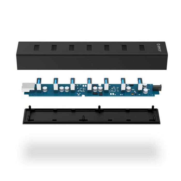Orico 7 Port Usb3.0 Aluminium Hub – Black