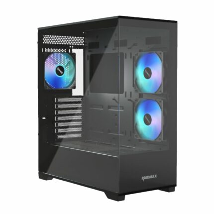 Raidmax I801 Atx|Micro-Atx|Mini-Itx|E-Atx Argb Gaming Chassis – Black