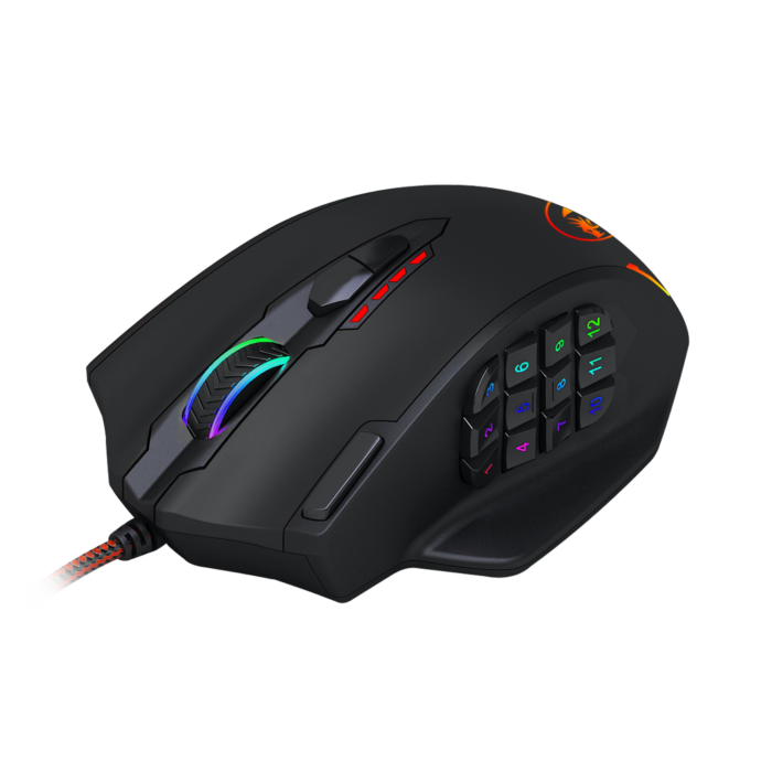 Redragon Impact 12400Dpi Mmo Gaming Mouse – Black