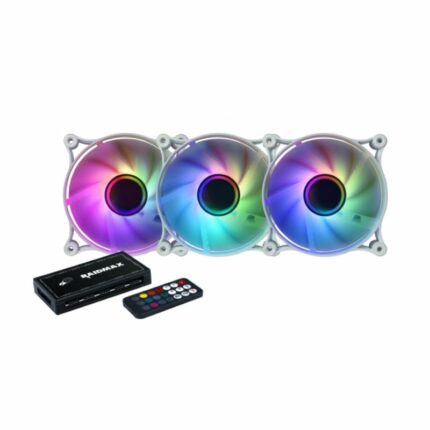 Raidmax Nv-It120Fwr3 120mm 3Pin Argb 3Pack Case Fan – White