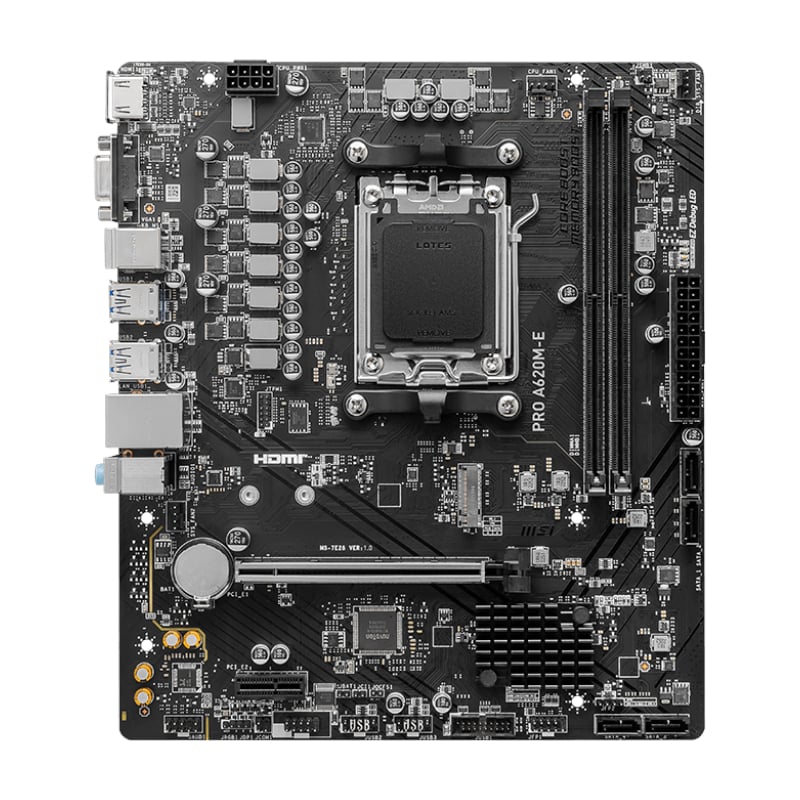 Msi A620M-E Pro Amd Am5 Matx Gaming Motherboard