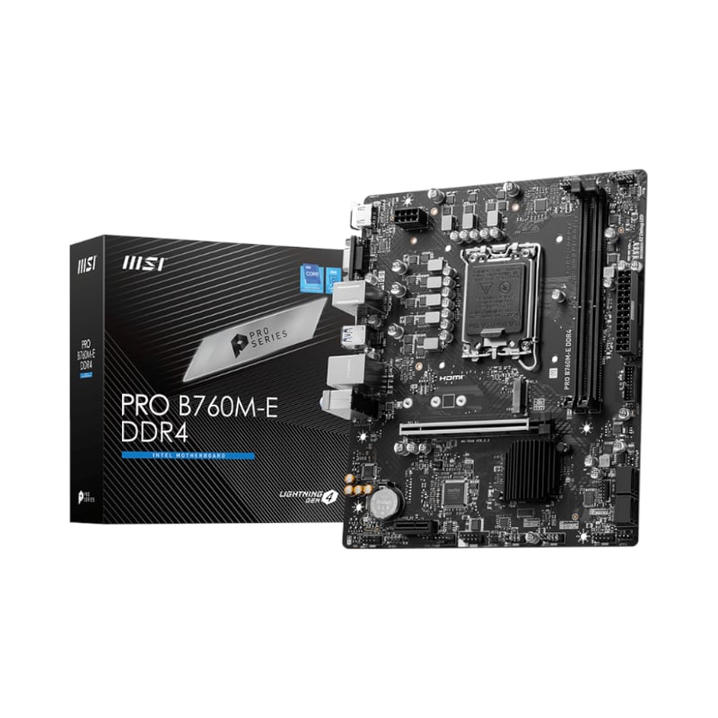 Msi Pro B760M-E DDR4 Intel Lga1700 Matx Motherboard