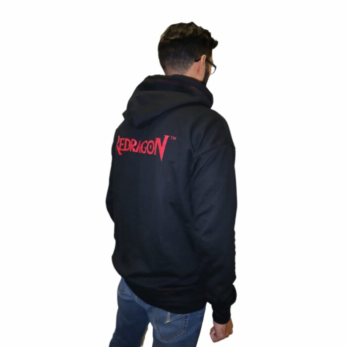 Redragon Hoodie With Front And Back Logo – Black – Xxlarge