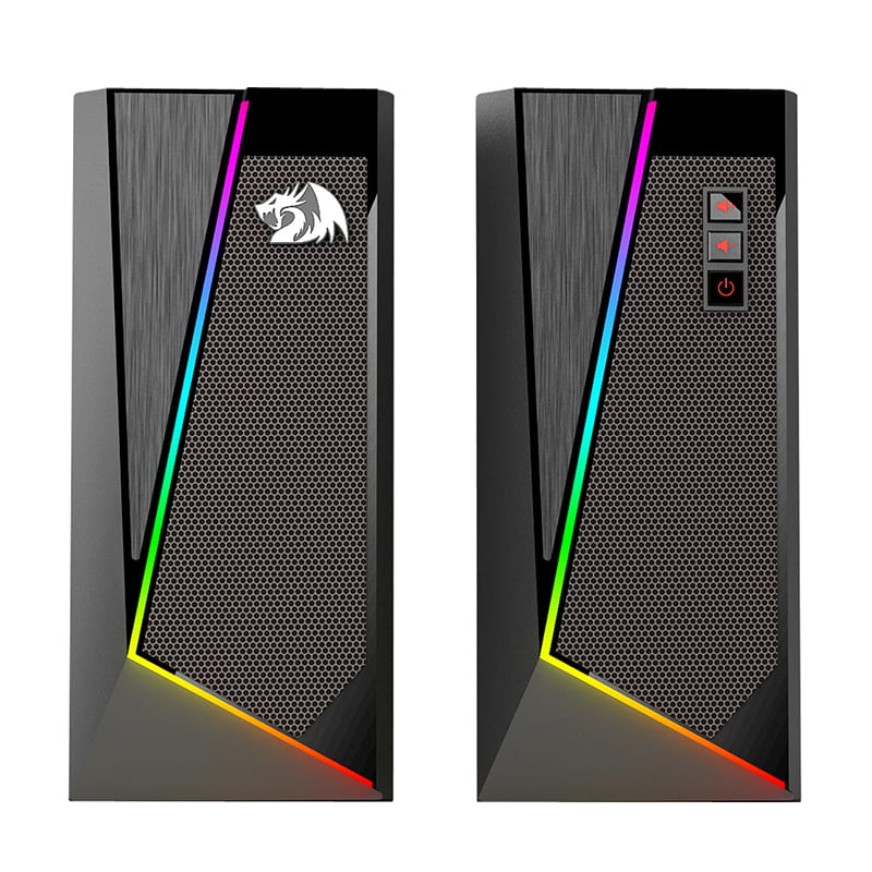 Redragon 2.0 Satellite Speaker Anvil 2 X 3W Rgb Usb|Aux Gaming Speaker – Black