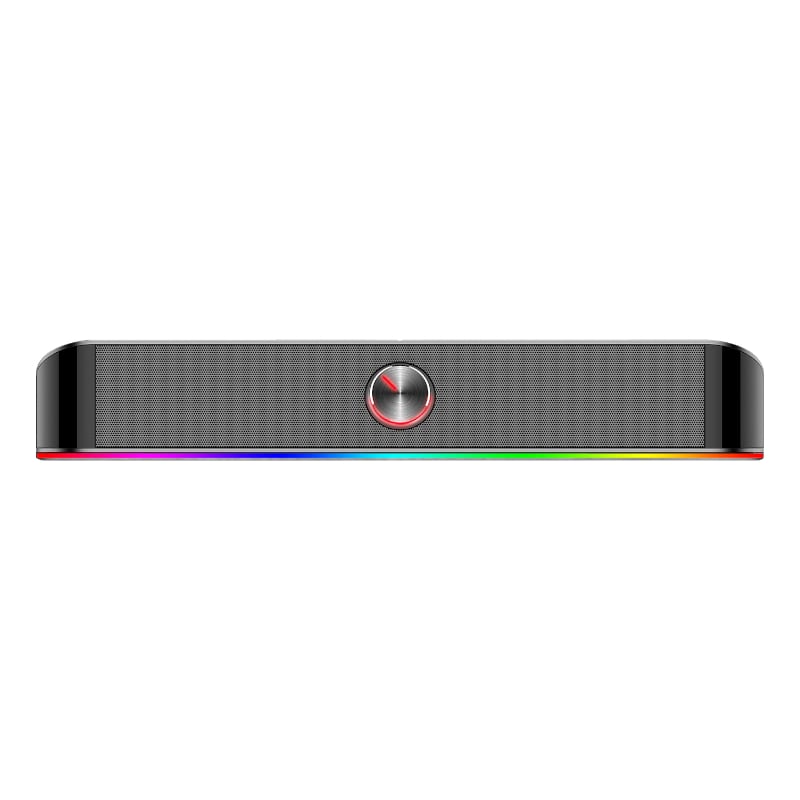 Redragon 2.0 Sound Bar Adiemus 2 X 3W Rgb Usb|Aux Pc Gaming Speaker – Black