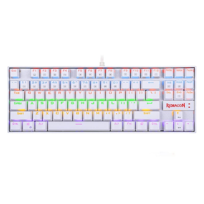 Redragon Kumara Mechanical 87 Key|Rgb Backlit Gaming Keyboard – White
