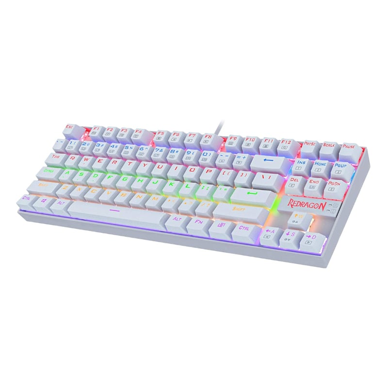 Redragon Kumara Mechanical 87 Key|Rgb Backlit Gaming Keyboard – White